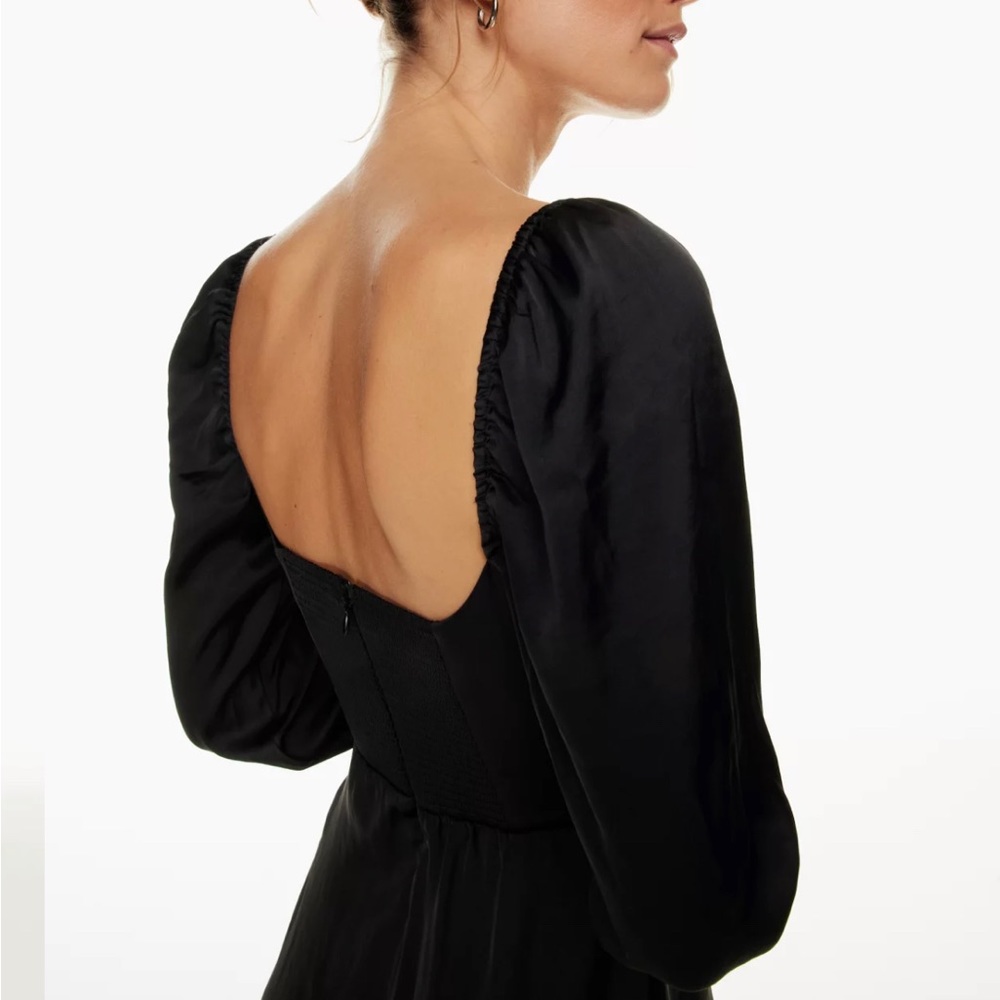 Aritzia Wilfred Mosquerod Satin Formal Wedding Guest Evening Dress New Sz 4 - Picture 2 of 7